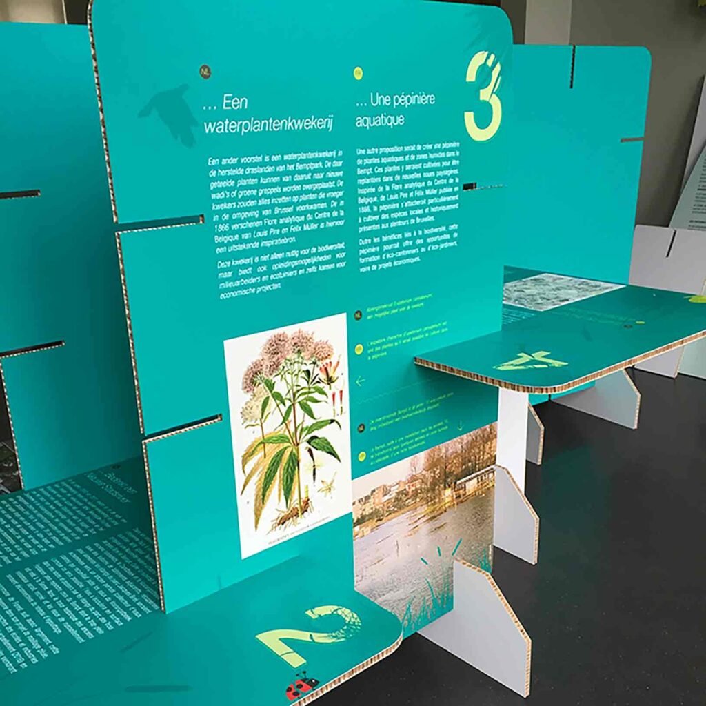 Panneaux modulaires exposition impression grand format supports légers carton alvéolaire